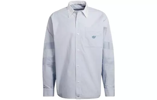 СИНЯЯ ВЕРСИЯ Рубашка мужская Небесно-голубая Adidas Originals, голубой