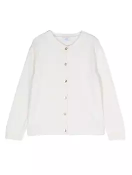 Siola кардиган с отделкой в рубчик, нейтральный цвет