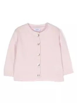 Siola кардиган с отделкой в рубчик, розовый