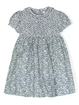 Siola комплект из платья и блумеров с цветочным принтом, зеленый