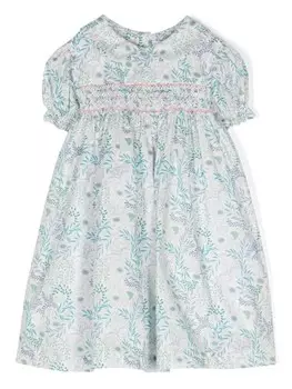 Siola комплект из платья и блумеров с цветочным принтом, зеленый