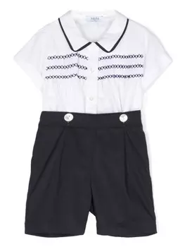 Siola комплект из топа и шортов со сборками, синий