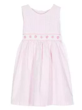 Siola платье из сирсакера в клетку гингем, розовый