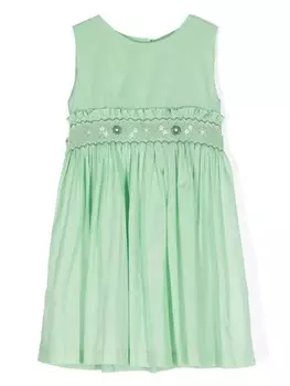 Siola расклешенное платье с цветочной вышивкой, зеленый