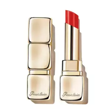 Сияющая финишная помада Kisskiss Shine Bloom Guerlain, цвет petal red