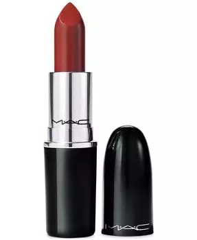 Сияющая губная помада из люстрегласа Mac, цвет PDA (bricky red)