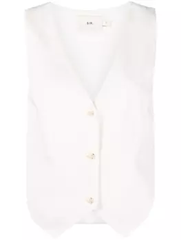 SIR. жилет Clemence на пуговицах, белый