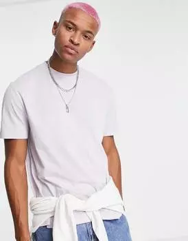 Сиреневая футболка свободного кроя ASOS DESIGN