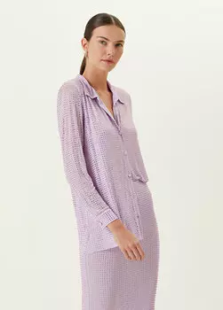 Сиреневая каменная рубашка Self Portrait