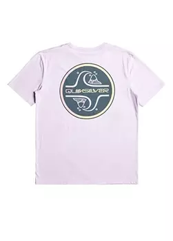 Сиреневая мужская футболка с круглым вырезом Quiksilver