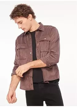 Сиреневая мужская рубашка Comfort Fit с классическим воротником 1088469 Network