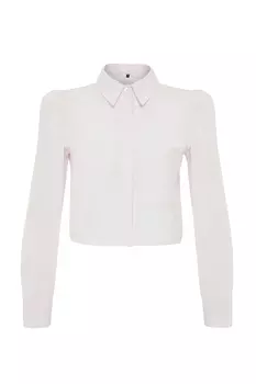 Сиреневая рубашка Trendyol, розовый