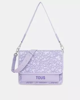 Сиреневая сумка через плечо Kaos Mini Evolution с клапаном Tous, сиреневый