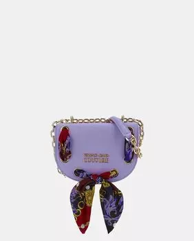 Сиреневая сумка через плечо с шарфом и клапаном Versace Jeans Couture, сиреневый