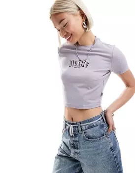 Сиреневая укороченная футболка Dickies Clarksville