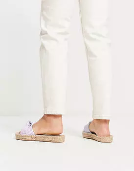 Сиреневые эспадрильи с завязками ASOS DESIGN Wide Fit Jade
