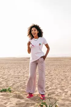 Сиреневые регулируемые эластичные спортивные штаны ALL DAY