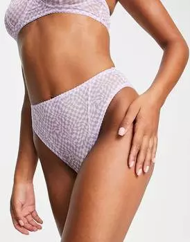 Сиреневые сетчатые трусы с завитками ASOS DESIGN
