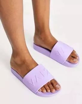 Сиреневые шлепанцы с тиснением VAI21