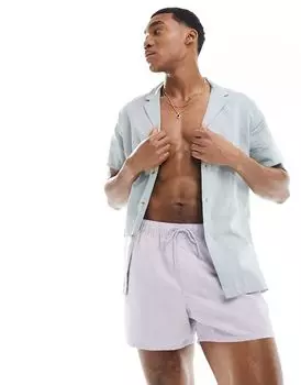 Сиреневые укороченные плавки-шорты ASOS DESIGN