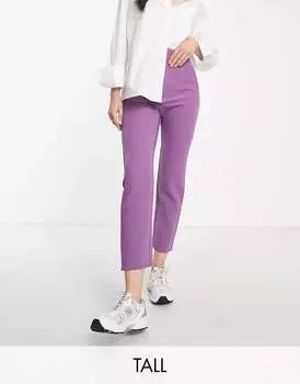 Сиреневые узкие брюки Stradivarius Tall