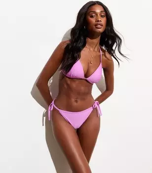 Сиреневый бикини-топ с треугольными чашками и формованной чашкой New Look, сиреневый