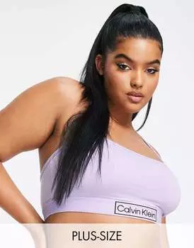 Сиреневый бюстгальтер без подкладки Calvin Klein Plus Size Reimagined Heritage