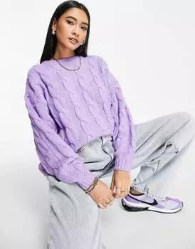 Сиреневый джемпер свободного кроя ASOS DESIGN