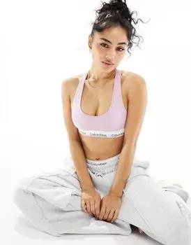 Сиреневый хлопковый бюстгальтер Calvin Klein Modern