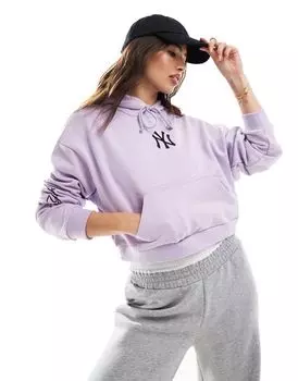 Сиреневый худи с вышивкой New Era LA