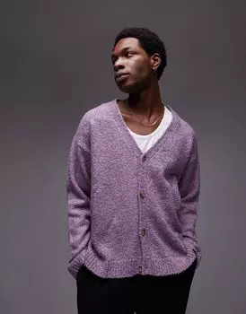 Сиреневый кардиган букле Topman