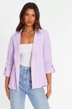 Сиреневый пиджак с присборенными рукавами QUIZ Clothing