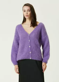 Сиреневый шерстяной кардиган American Dreams