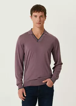 Сиреневый шерстяной трикотаж Pal Zileri