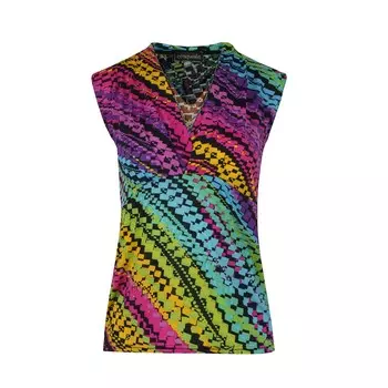 Сиреневый трикотажный топ с v-образным вырезом Conquista, фиолетовый