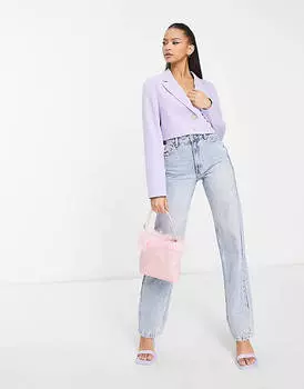 Сиреневый укороченный блейзер Miss Selfridge
