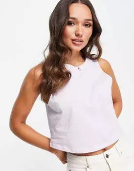 Сиреневый укороченный свободный жилет ASOS DESIGN