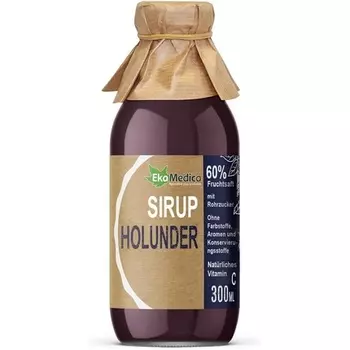 Сироп черной бузины с витамином С 300мл, Ekamedica