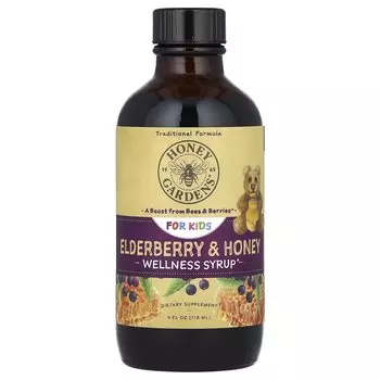 Сироп оздоровительный Honey Gardens For Kids с бузиной и медом, 118 мл