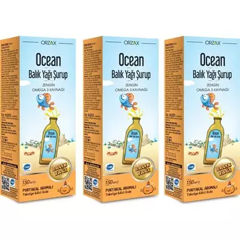 Сироп с рыбьим жиром Ocean, 150 мл, 3 шт