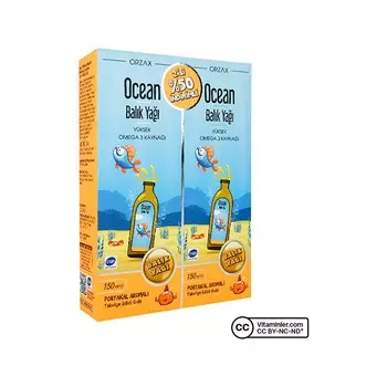 Сироп с рыбьим жиром Ocean, 150 мл, 2 шт