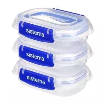 Sistema Комплект из 3 прямоугольных герметичных систем KLIP IT +, синий