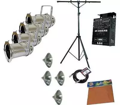 Система освещения сцены American DJ STAGE SYSTEM B, включающая (4 лампы Par 56, 1x DP-DMX4B, 1 LTS-2)