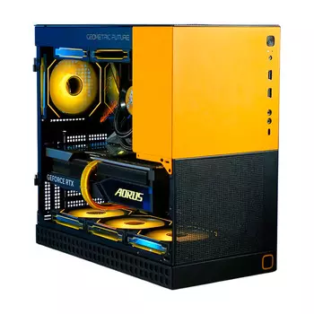 Системный блок Gigabyte, 16 ГБ/1 ТБ, Core i5-14600KF, RTX 4070 Super, M4 King Arthur Case, чёрный/жёлтый