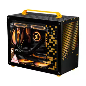 Системный блок Gigabyte, 16 ГБ/1 ТБ, Core i7-14700KF, RTX 4060 Ti, Z20 Case, чёрный/жёлтый