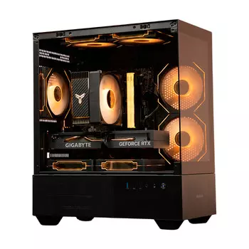 Системный блок Gigabyte, 32 ГБ/1 ТБ, R5 5600, RX 6750 GRE, G45 Case, чёрный