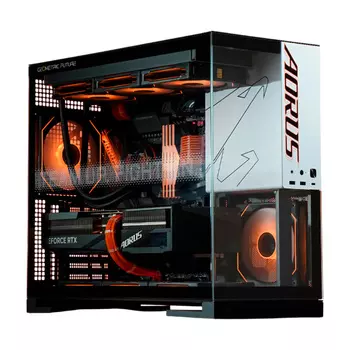 Системный блок Gigabyte, 32 ГБ/1 ТБ, R7 9800X3D, RTX 4070 Super, Model 5 Case, чёрный/белый