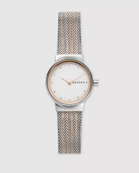Skagen Freja SKW2699 Женские часы со стальной сеткой Skagen, серебряный/розовый