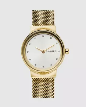 Skagen Freja SKW2717 Женские часы с золотой стальной сеткой Skagen, золотой
