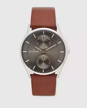 Skagen Holst SKW6086 кожаные мужские часы, темно-коричневый